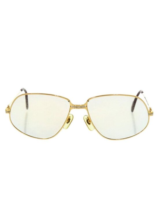 Cartier Vintage Maillon Panthere Metal Gold Sunglasses Eyewear